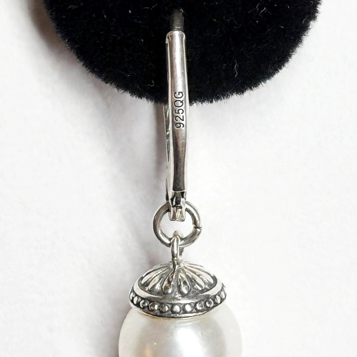 Sterling Silver Pearl Dangle Earrings
