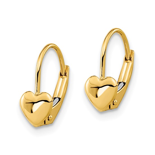 14K Heart Earrings
