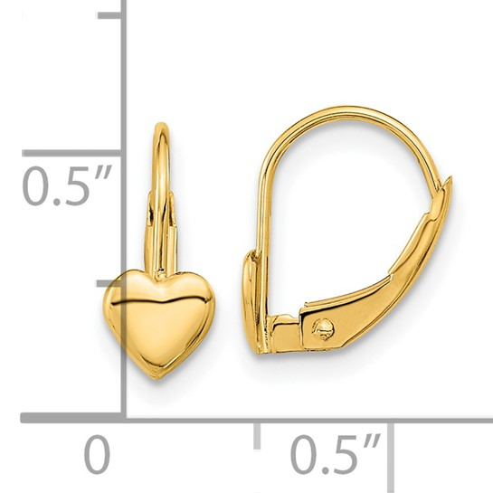 14K Heart Earrings
