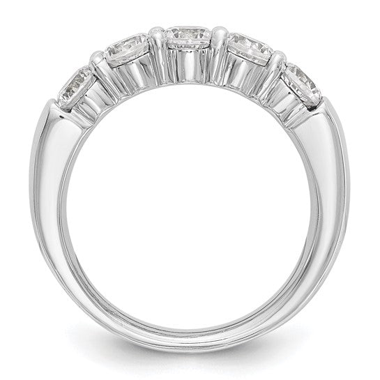 Platinum 5 stone diamond band