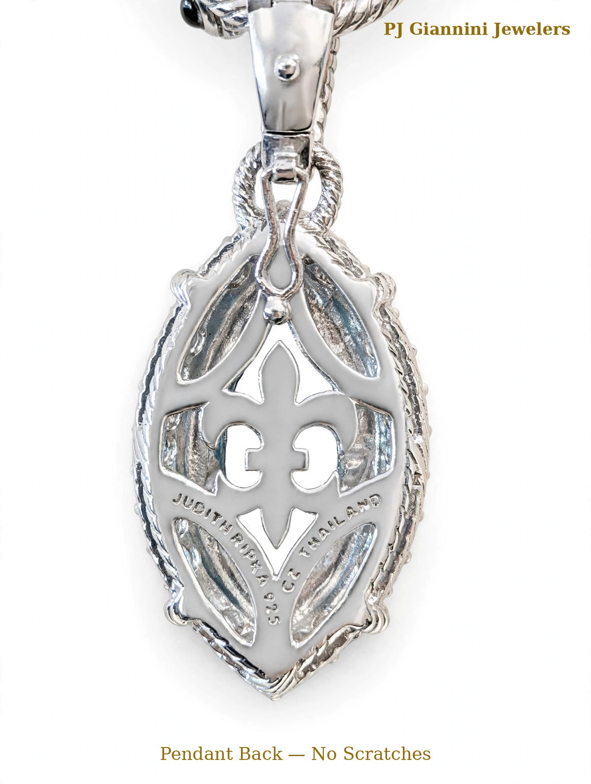 Judith Ripka Sterling Silver Marquise Blue Stone Necklace — 20 in Toggle