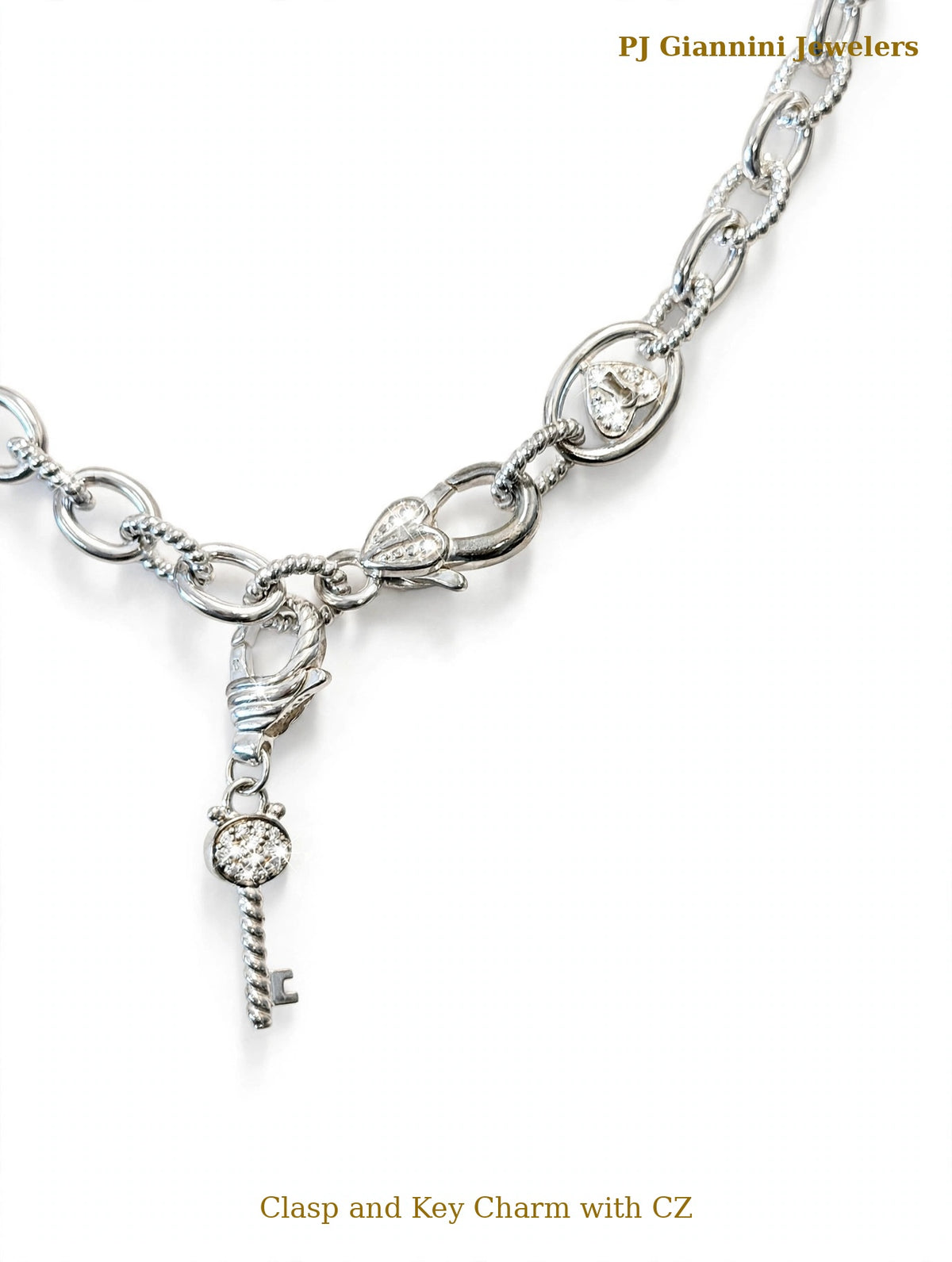 Judith Ripka Sterling Silver Initial J Medallion Necklace — 18 in