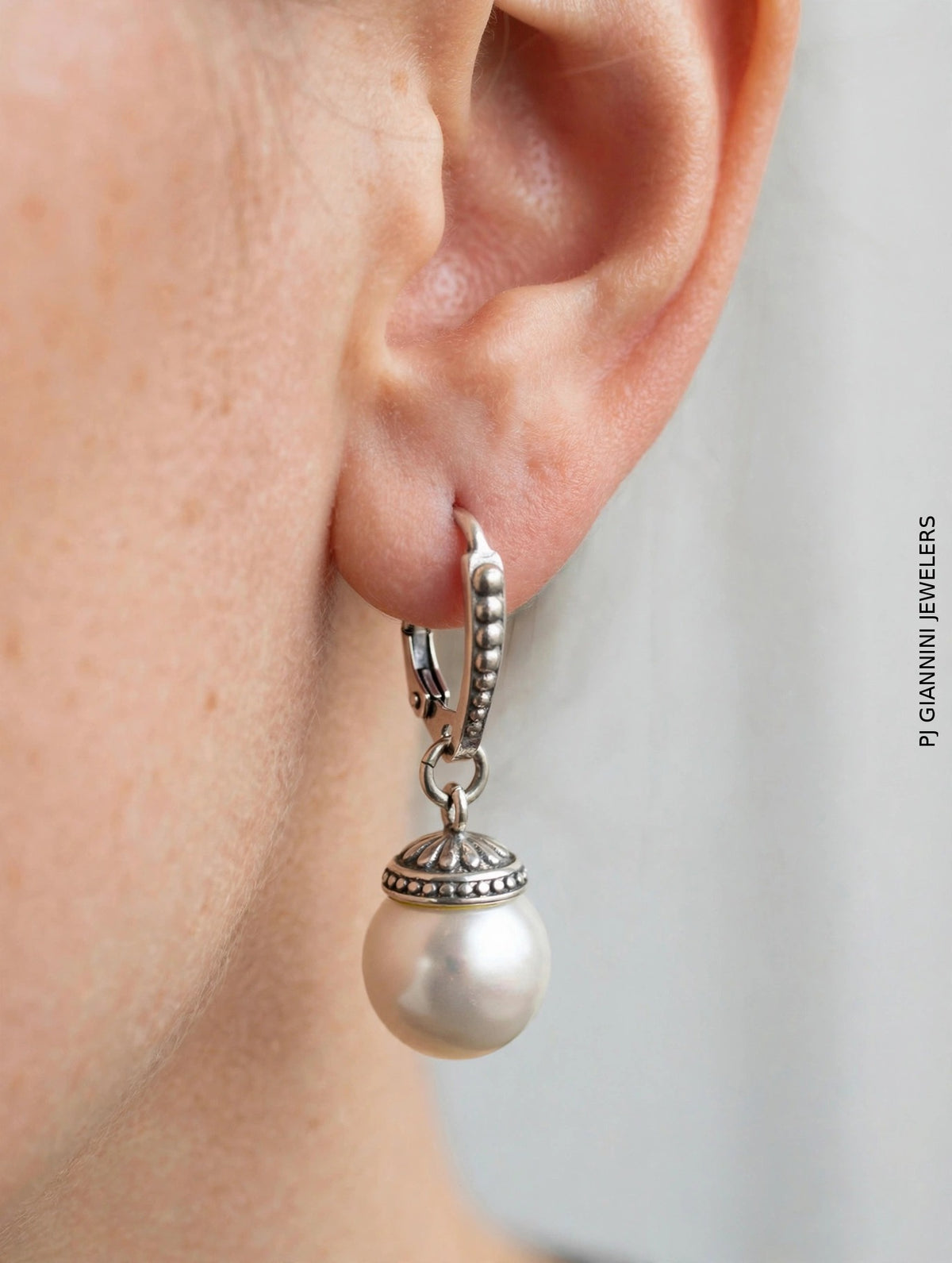 Sterling Silver Pearl Dangle Earrings