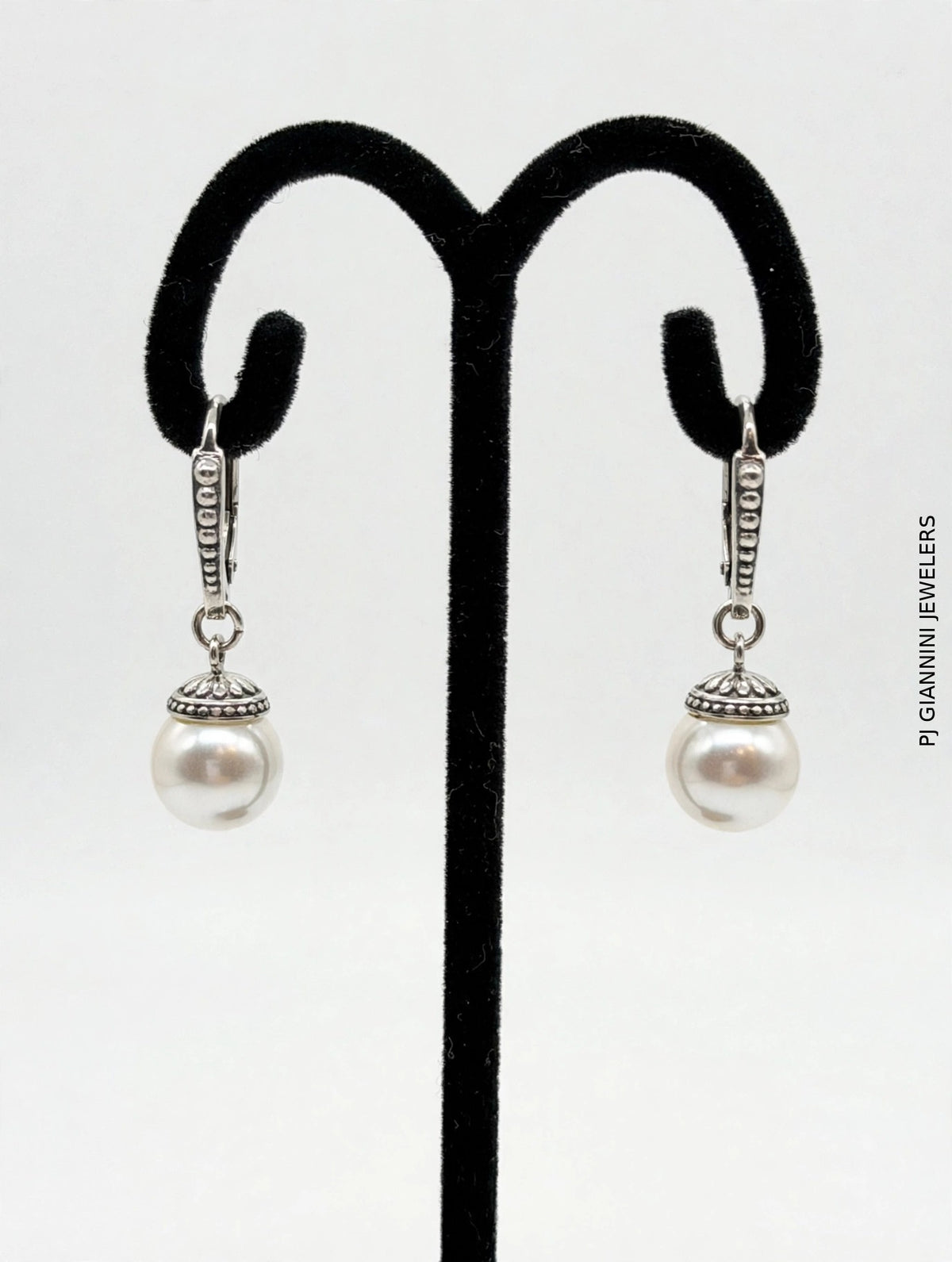 Sterling Silver Pearl Dangle Earrings