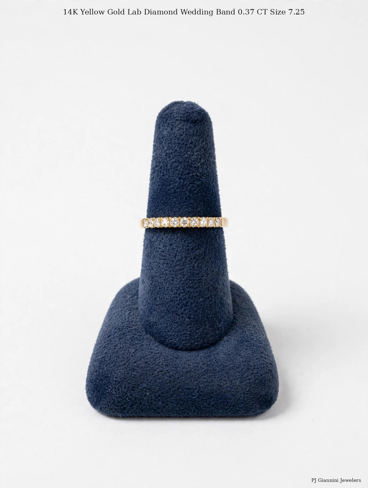 14K Yellow Gold Lab Diamond Wedding Band