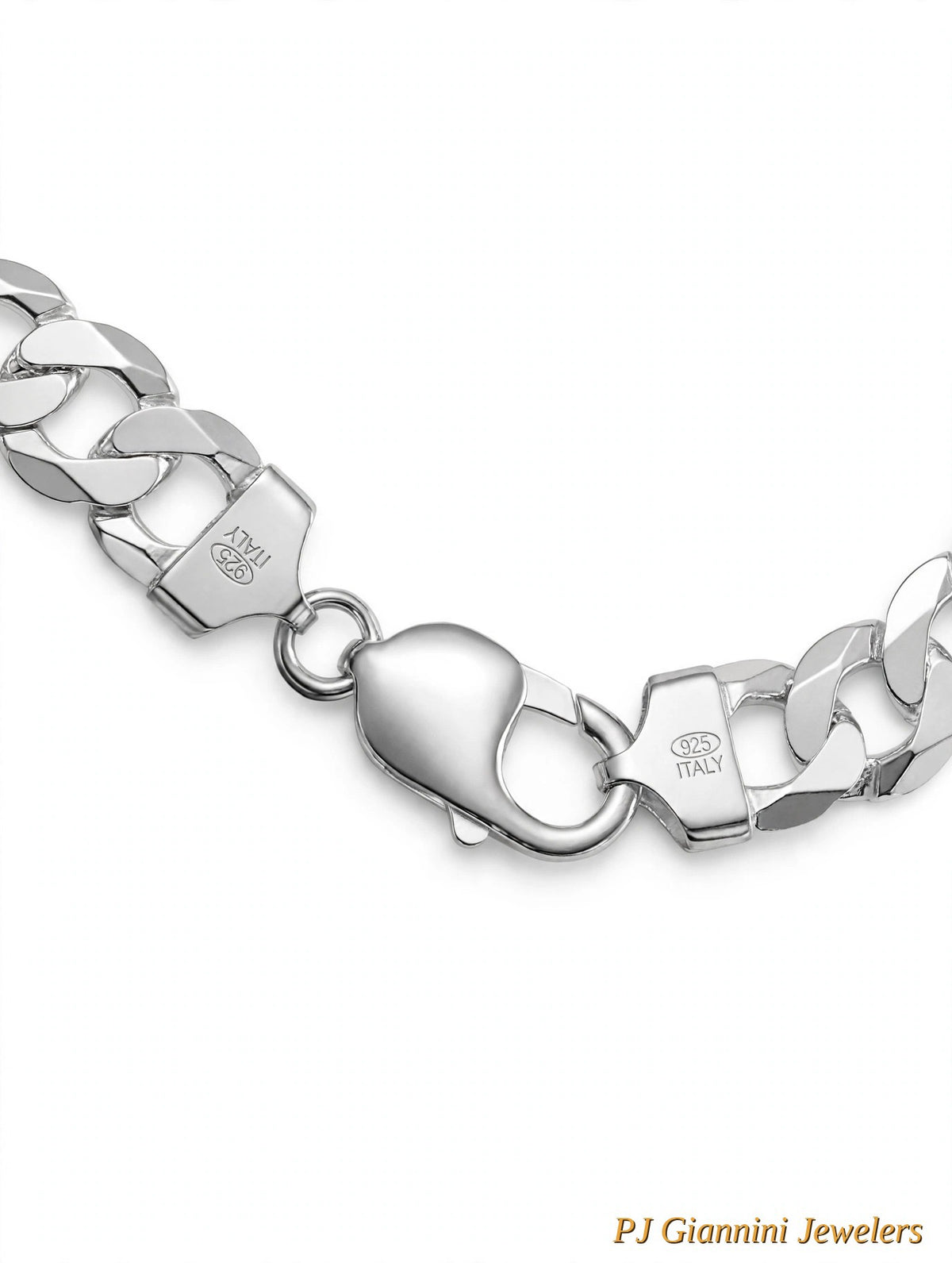 Sterling Silver Cuban Curb Chain Necklace — 24 in, 10 mm