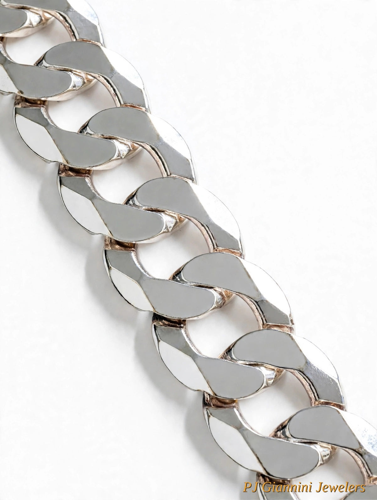 Sterling Silver Cuban Curb Chain Necklace — 24 in, 10 mm