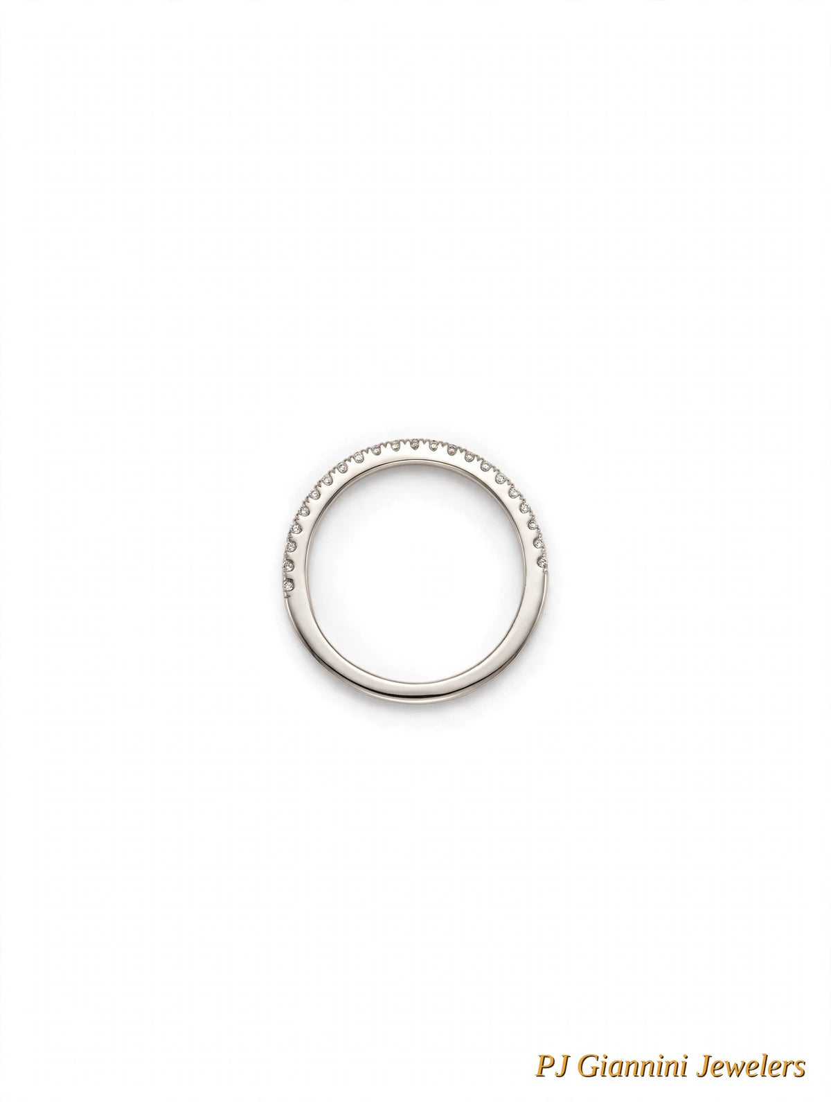14K White Gold Diamond Band Ring — 0.25 CT, 21 Round Diamonds, G SI1, Size 5.75
