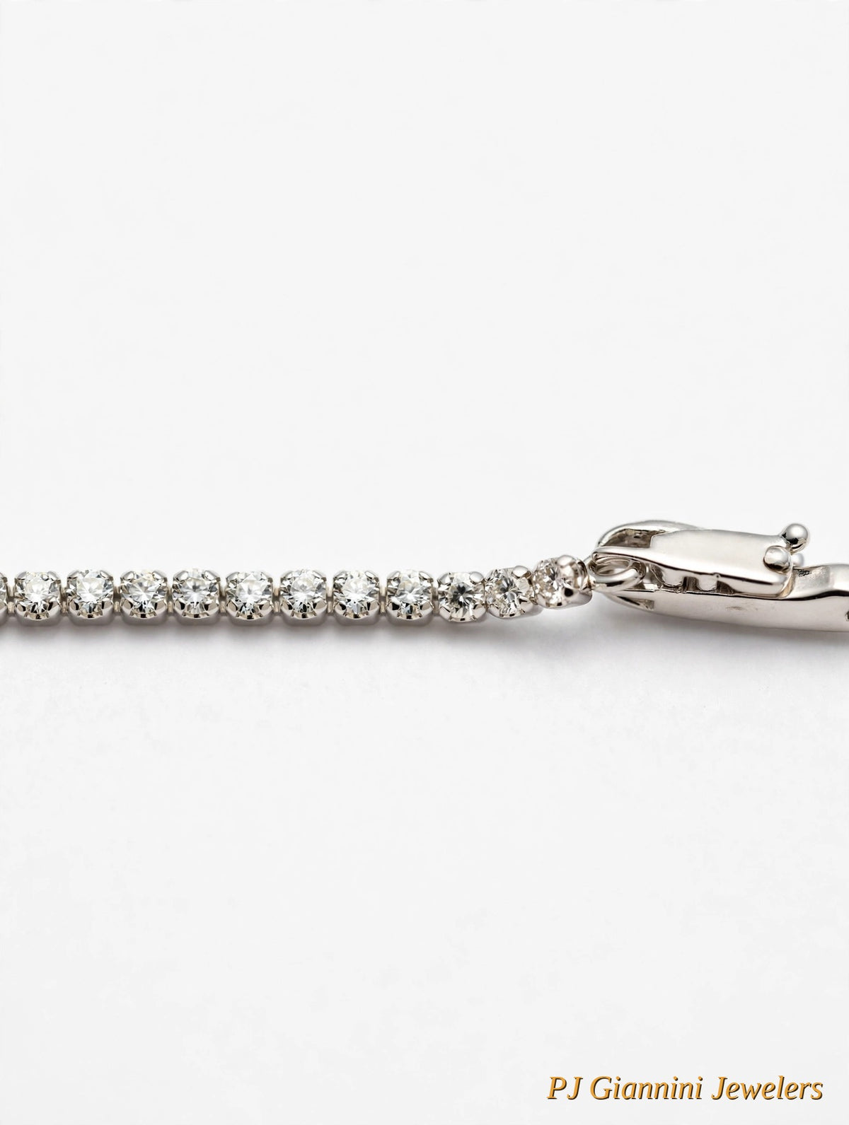 14K White Gold Lab-Grown Diamond Tennis Bracelet — 7 in, Box Clasp
